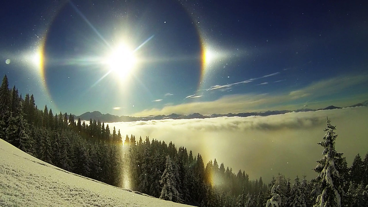 2014-01-29 - Ice Fog Halo Phenomenon 2014-01-29 - Ice Fog Halo Phenomenon